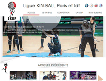 Tablet Screenshot of liguekinballparisetidf.com
